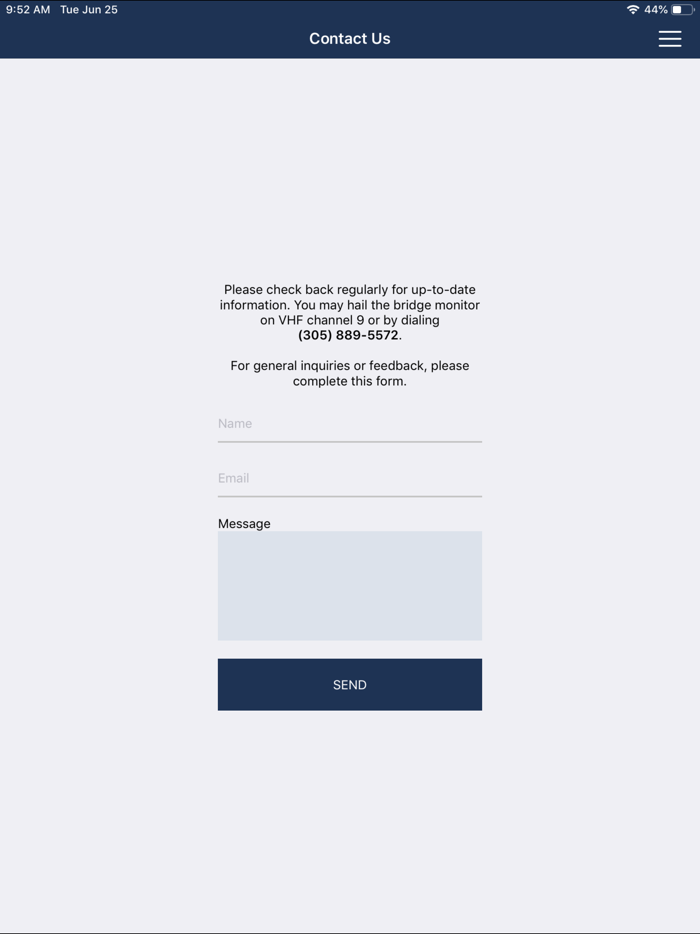 New River Bridge Schedule