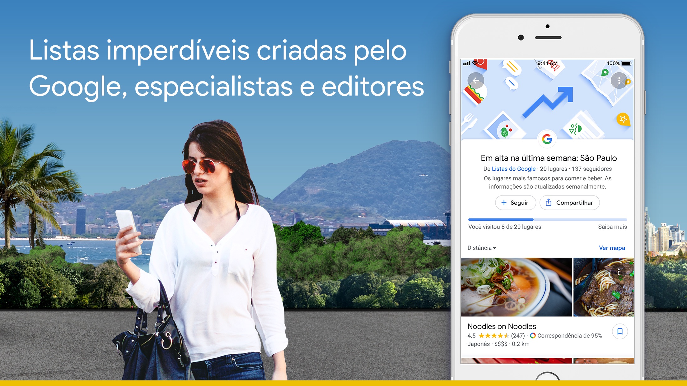 Screenshot do app Google Maps -trânsito & comida