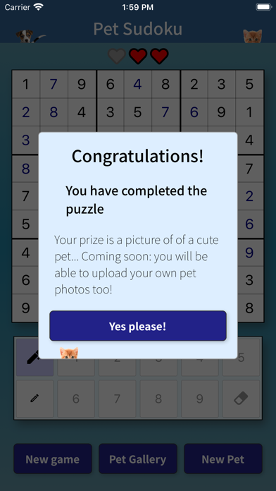 Pet Sudoku screenshot 3