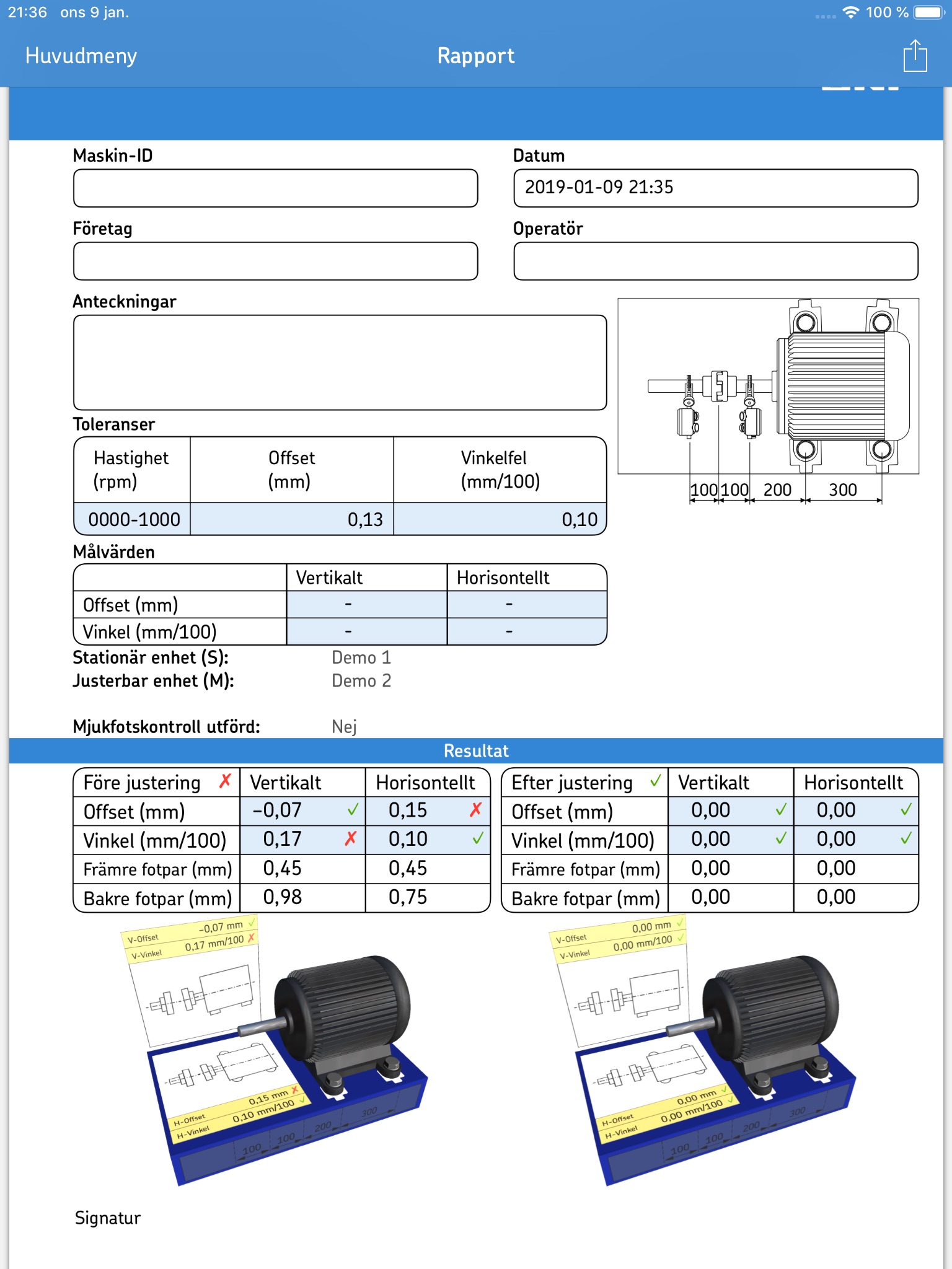 SKF Shaft alignment screenshot 4