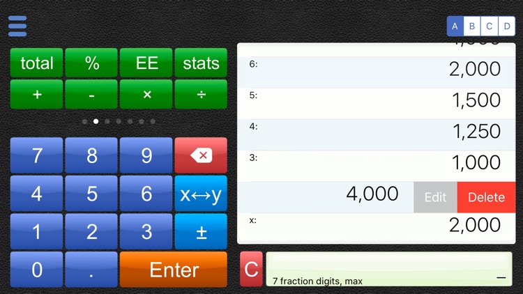 Scrolling RPN Calculator