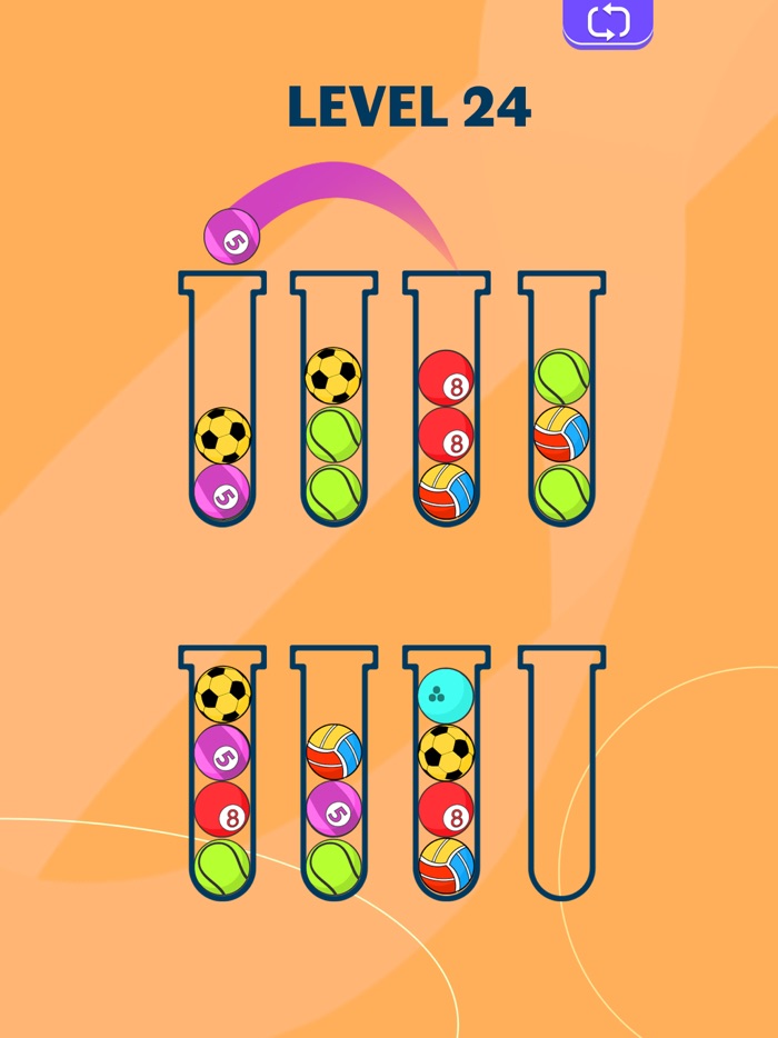 ボールソート3Dパズル