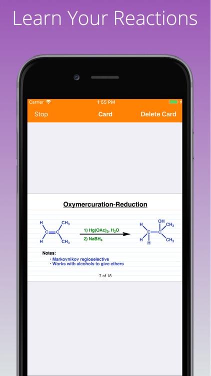 Organic Reaction Cards