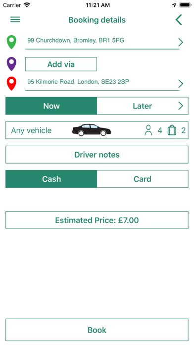 Clover Cars Minicabs, Bromley screenshot 3