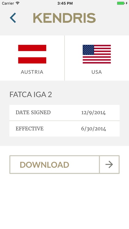 Kendris CRS FATCA Compliance