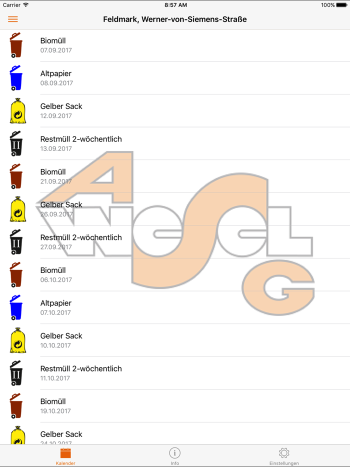 Stadt Wesel – Abfall App
