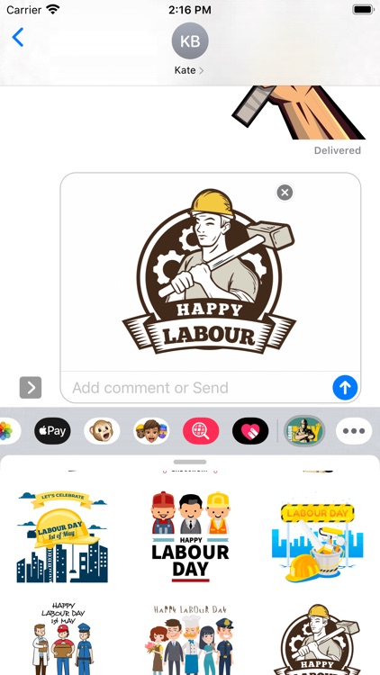 Labour Day Holiday Stickers