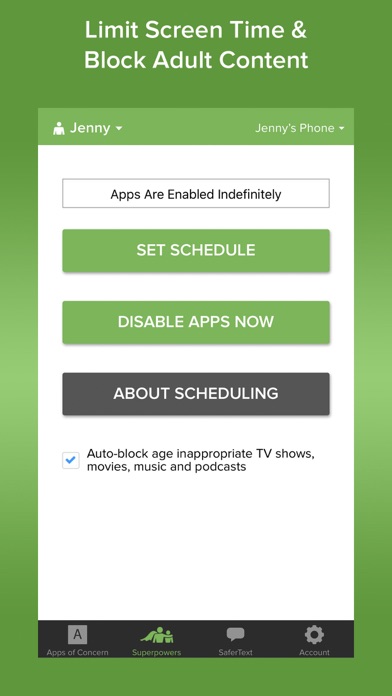 SaferKid Text Monitoring App Screenshot