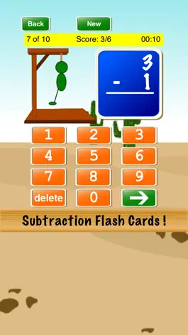 Game screenshot Subtraction Flash Cards ! mod apk