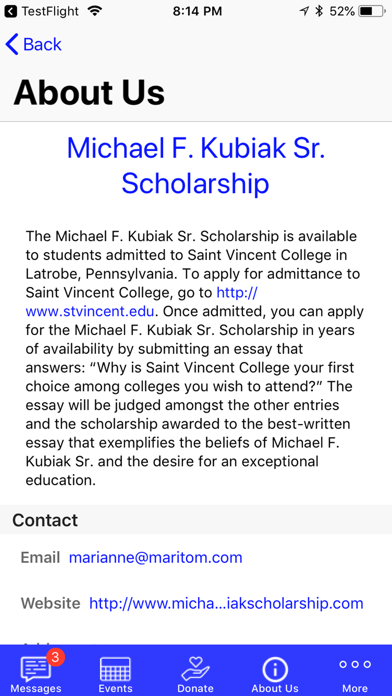 How to cancel & delete Kubiak Scholarship from iphone & ipad 2