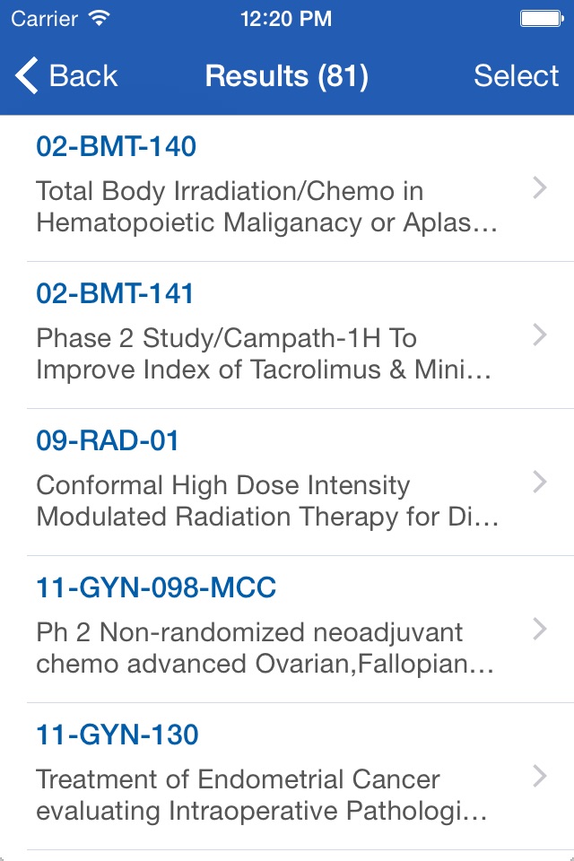 Markey Cancer Clinical Trials screenshot 3