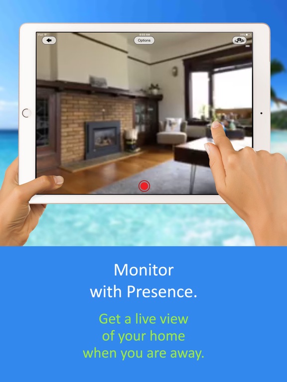 Presence: Free smart home motion detector webcam for security, surveillance, and energy screenshot