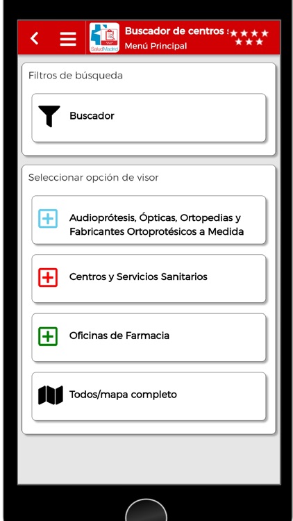 Buscador de Centros Sanitarios