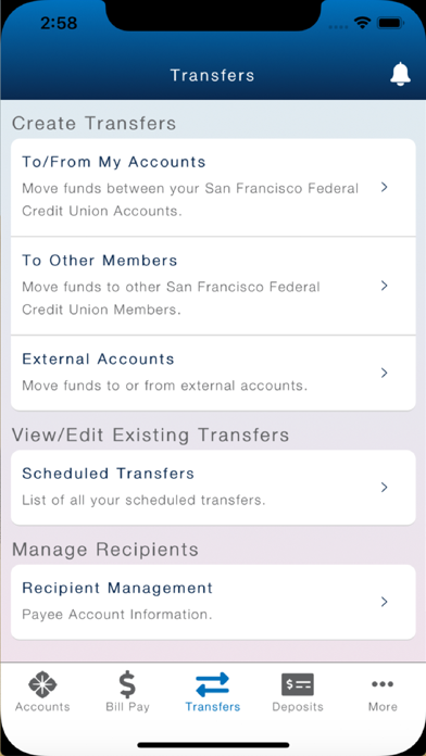 How to cancel & delete San Francisco FCU Mobile from iphone & ipad 4