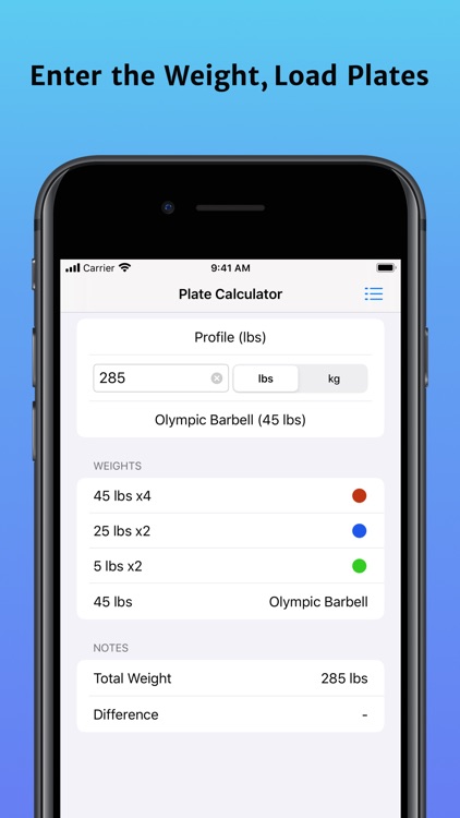 BarLoad Plate Calculator