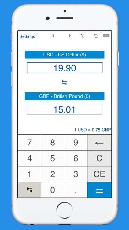 USD and GBP converter