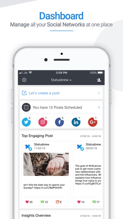 Statusbrew: Social Media Tools screenshot-0