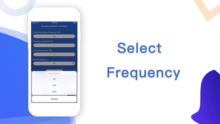 Damped oscillation calculator