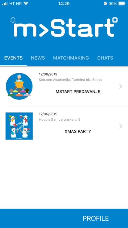 mStart events