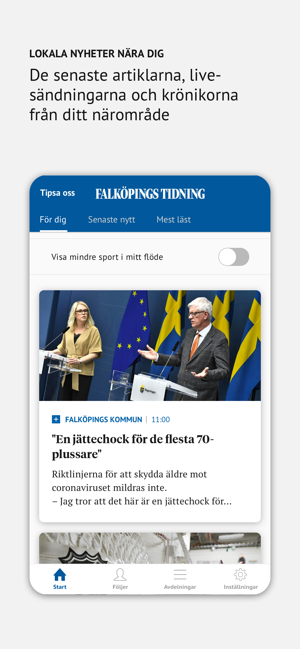 Falköpings Tidnings Nyhetsapp