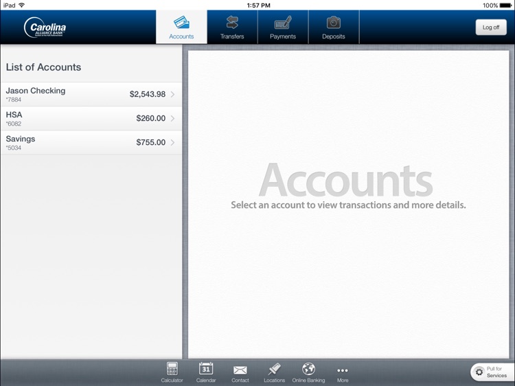 Carolina Alliance Bank iPad