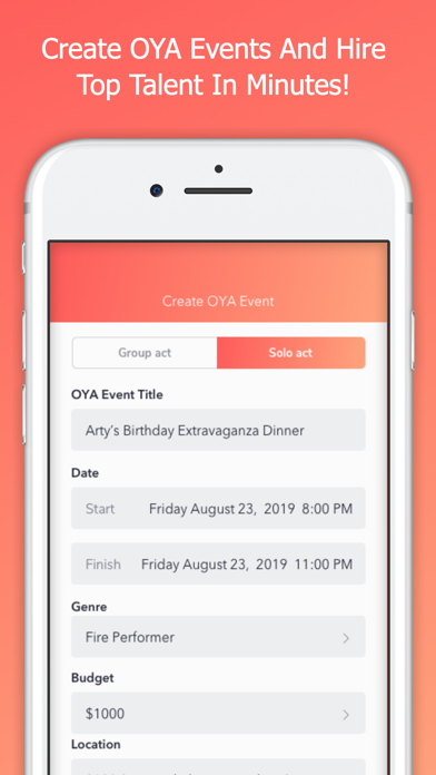 OYA! - Talent On-Demand screenshot 3