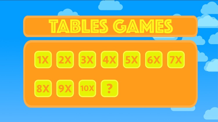 Multiplication Tables Game