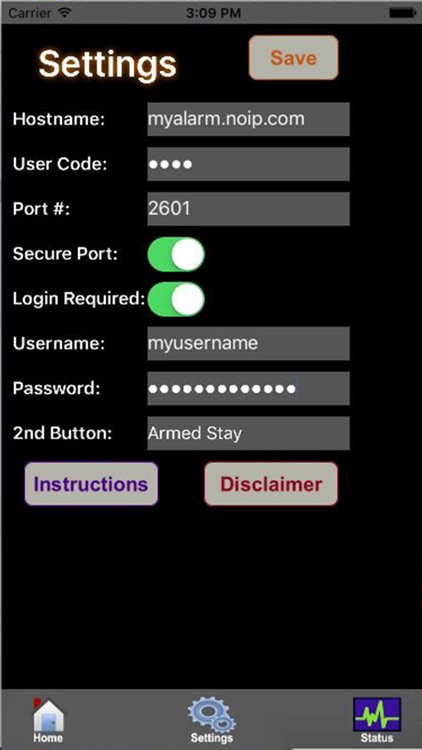 eAlarm - Elk Control Panel