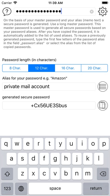 Password generator.# screenshot-0