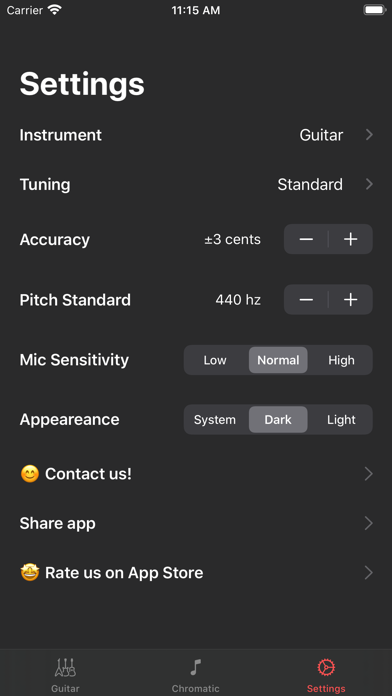 TuneIt: Multi Instrument Tuner screenshot 3