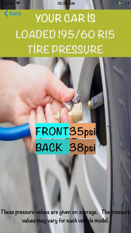 Tire Pressure EG