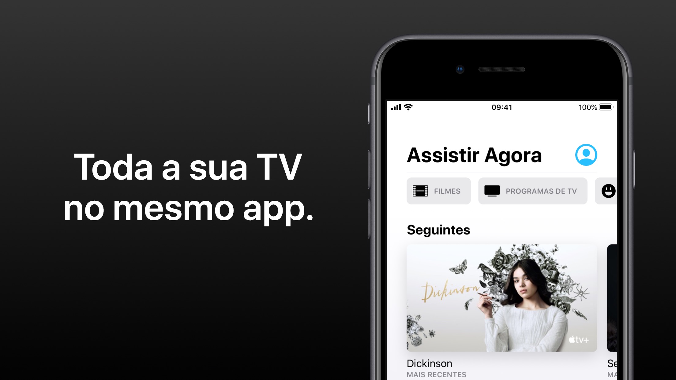 Screenshot do app Apple TV