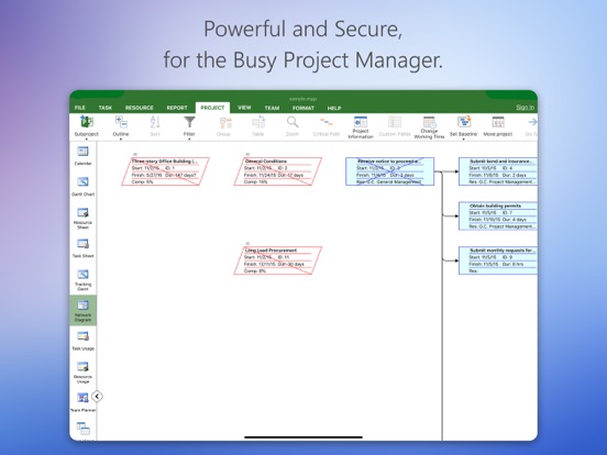 Project Plan screenshot