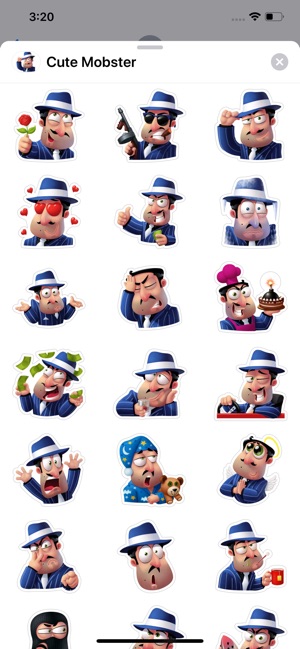 Cute Mobster Sticker Pack