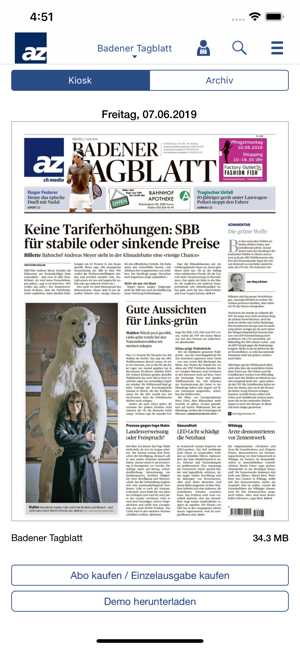 Badener Tagblatt E-Paper