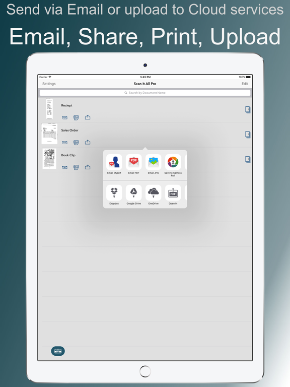 Scan It All : Document Scanner, Print, Email and PDF screenshot