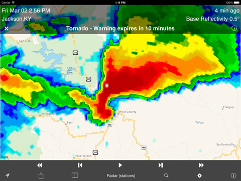 Dual Radar US - NOAA Weather Radar, Warnings and Forecasts Weather