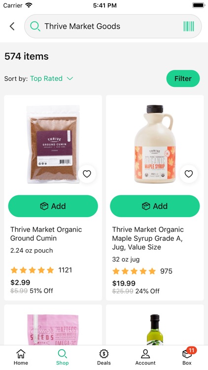 Thrive Market - shop healthy