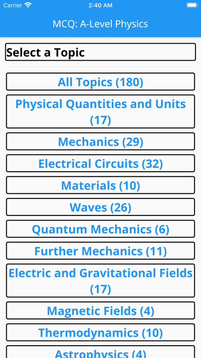 MCQ: Physics screenshot 3