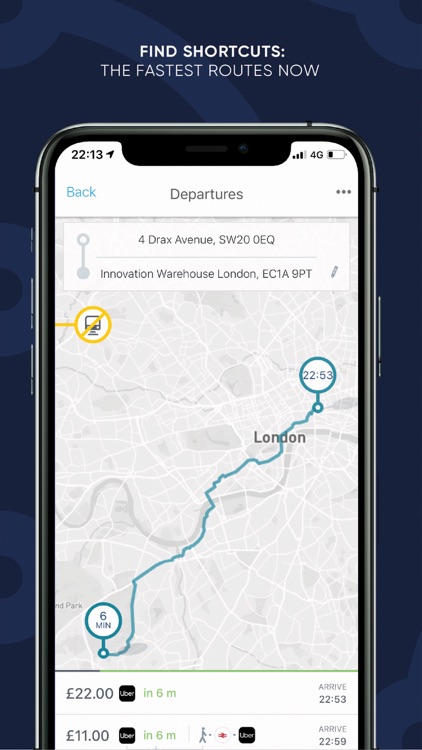 Shortcut for Uber, Tube & Rail