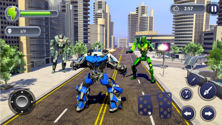 Flying Limo Car Robot War screenshot-4