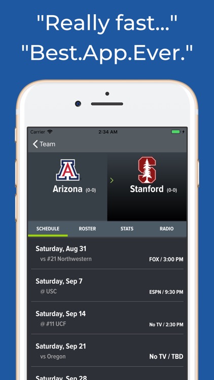 Arizona Football Schedules screenshot-8