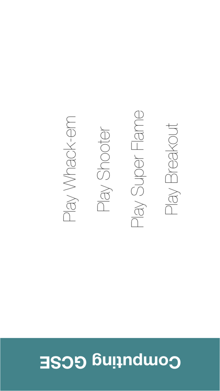 GCSE Computer Science GAMES