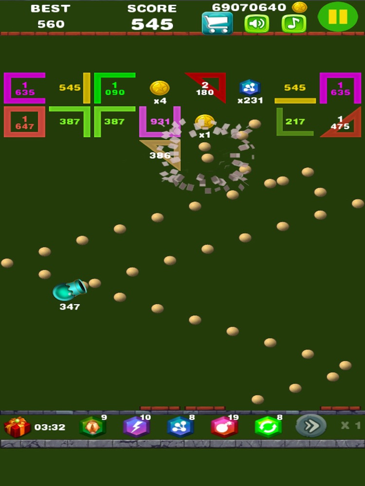 Brick Breaker Game With Ball