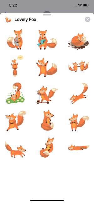 Lovely Fox Sticker Pack(圖1)-速報App