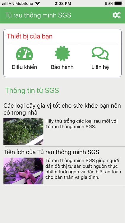 Tủ rau thông minh SGS