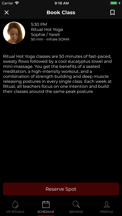 Ritual Hot Yoga Mobile screenshot 2