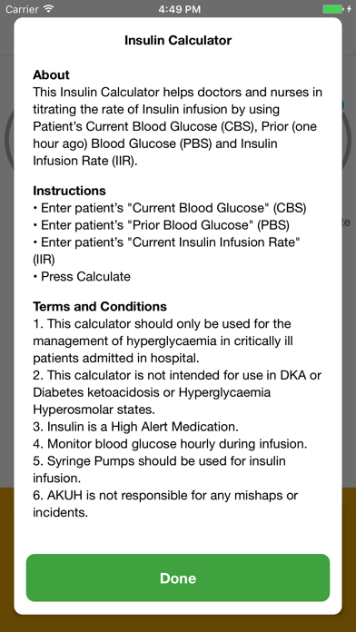 AKUH Insulin Calculator screenshot 2