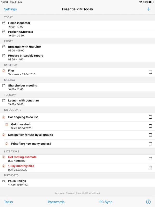 Essentialpim をapp Storeで