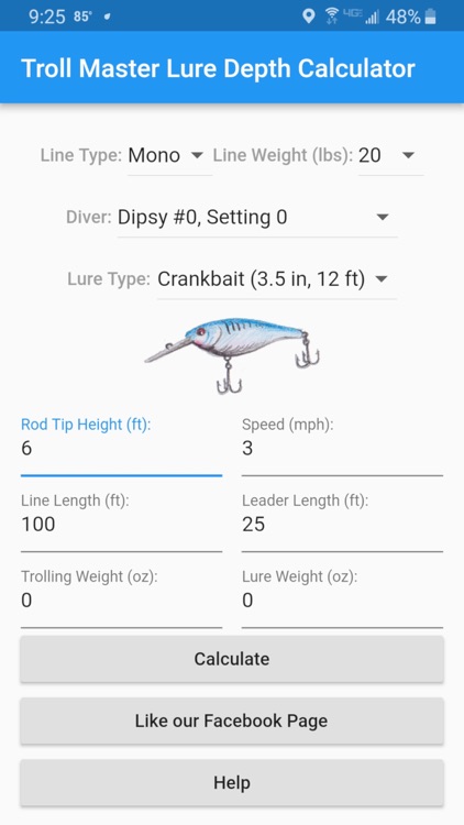 Troll Master Depth Calculator